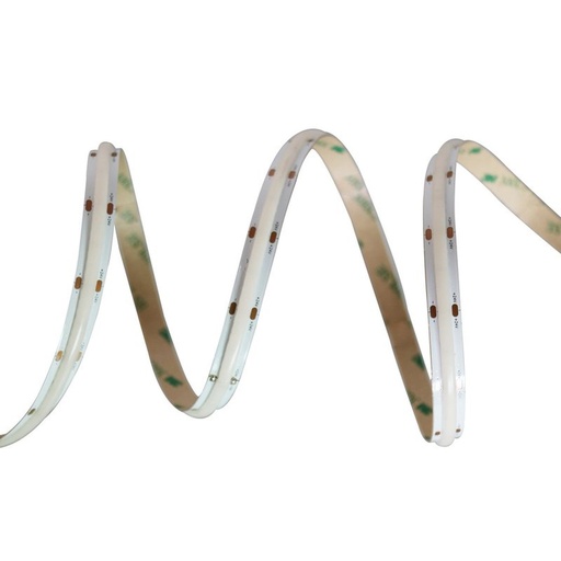 [BL24615C] Striscia LED COB Super Luminosa 24V, 15W/M, 140LM/W, CRI 90, Passo 10mm, Tagliabile ogni 2,5cm, Lunghezza 5 Metri, Dimmerabile PWM, Bianco Caldo 3000K MS22523