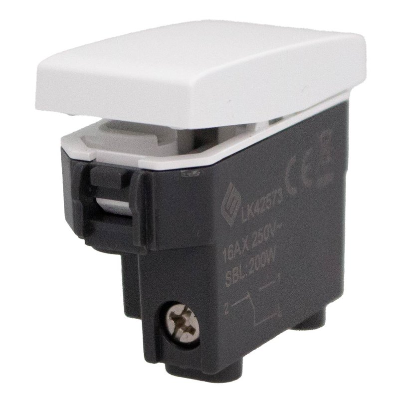 [LK42573] Deviatore 1P 16A Colore Bianco Compatibile Con Bticino Living e Vimar Plana
