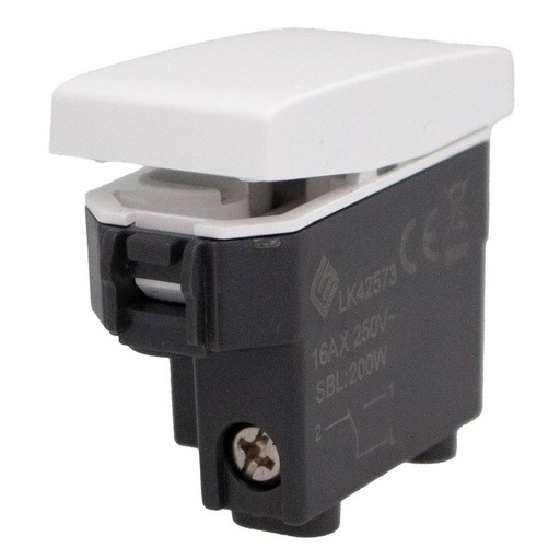 [LK42573] Deviatore 1P 16A Colore Bianco Compatibile Con Bticino Living e Vimar Plana