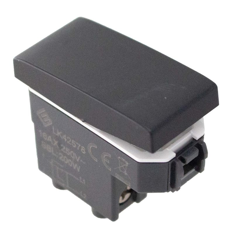 [LK42578B] Invertitore 1P 16A Colore Nero Compatibile Con Bticino Living e Vimar Plana