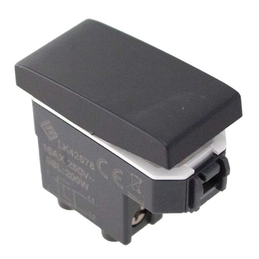 [LK42578B] Invertitore 1P 16A Colore Nero Compatibile Con Bticino Living e Vimar Plana