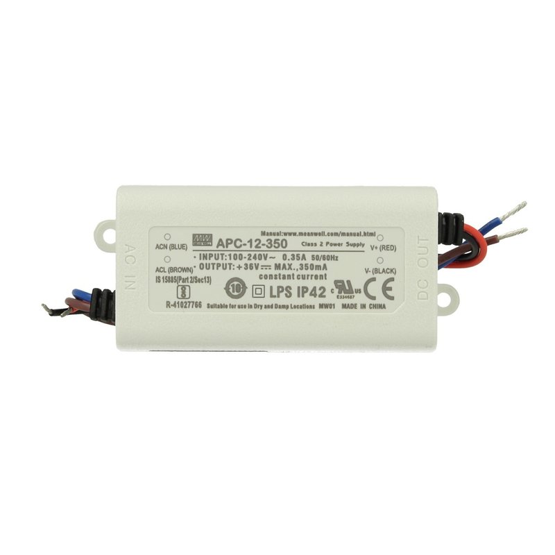 Led Driver CC MW MEAN WELL Serie APC Trasformatore Corrente Costante IP42