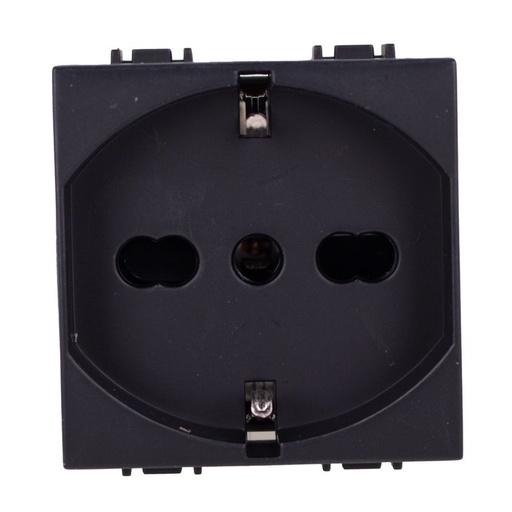 [LK42207B] Presa Schuko 2P+T 16A Colore Nero Compatibile Con Bticino Living e Vimar Plana