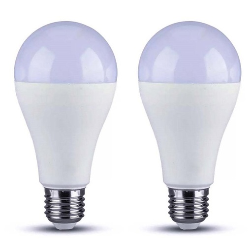 [LC27218N] 2 PZ Lampada A Led, Lampadina E27 A65 18W 2000LM Bianco Neutro 4200K