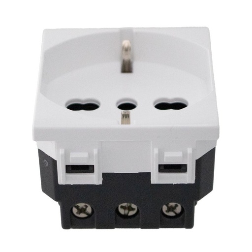 [LK42207] Presa Schuko 2P+T 16A Colore Bianco Compatibile Con Bticino Living e Vimar Plana