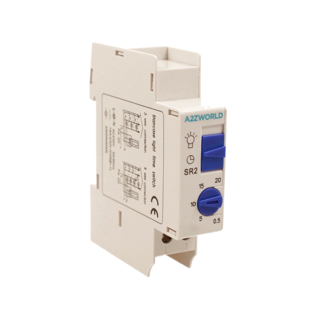 [GJ01216] Relè Temporizzatore Modulare, Timer Per Luce Scale, 1M 0,5Min / 20Min 16A AC 230V, IP20 IEC60730-2-7 SR2