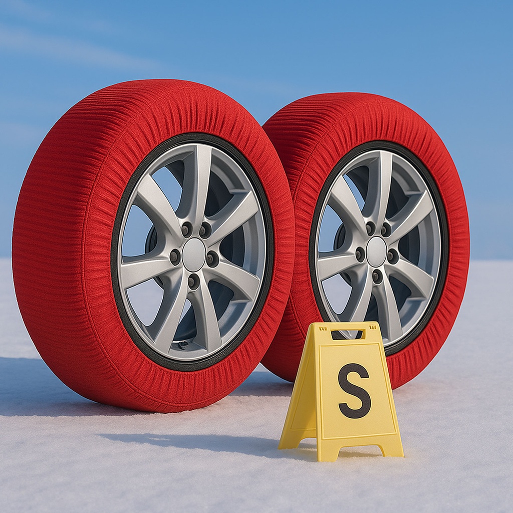 [CN1688-S] Calze Da Neve per Auto Omologate EN 16662-1 2020 Misura S