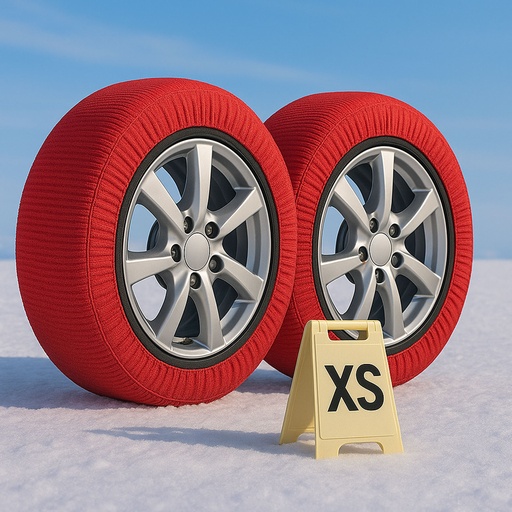 [CN1688-XS] Calze Da Neve per Auto Omologate EN 16662-1 2020 Misura XS