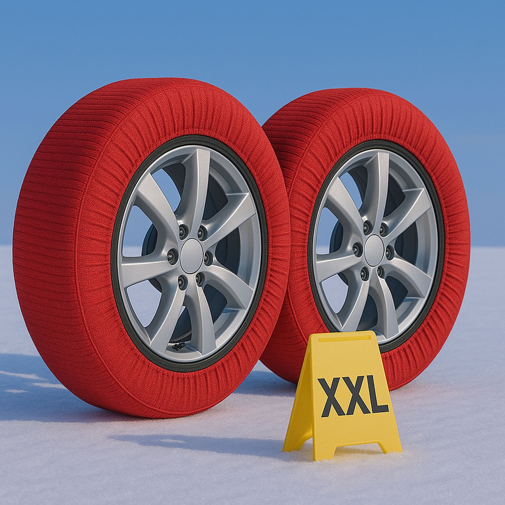 [CN1688-XXL] Calze Da Neve per Auto Omologate EN 16662-1 2020 Misura XXL