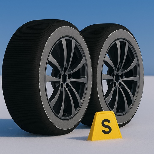 [CN702045] Calze Da Neve per Auto Omologate EN 16662-1 2020 Modello Nero Standard Misura S