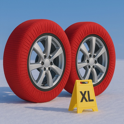 [CN1688-XL] Calze Da Neve per Auto Omologate EN 16662-1-2020 Misura XL