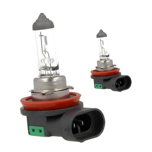 [LA1211D] 2 PZ Lampada Alogena Auto H11 12V 55W PGJ19-2 Trasparente Per Fendinebbia
