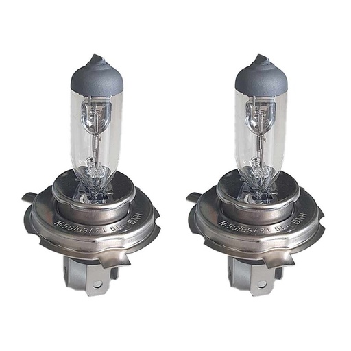 [LA12H19D] 2 PZ Lampada Alogena Auto H19 12V 60/55W PU43t-3 Trasparente Marca CARALL