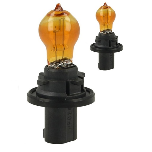 [LA1723D] 2 PZ Lampada Alogena, Lampadina HPC24WY 12V 24W Amber Compatibile Philips 12272NAC1