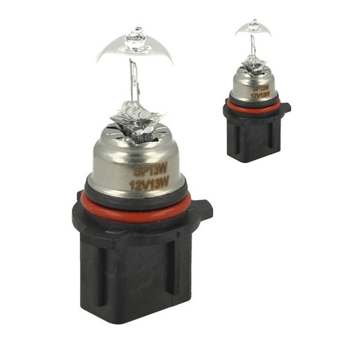 [LA1313D] 2 PZ Lampada Alogena, Lampadina P13W 12V 13W PG18.5d-1 Clear Compatibile Philips 12277C1