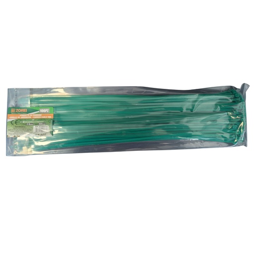 [AG494763] 100 Fascette Nylon Verde 2,8x300 mm per Giardinaggio e Cablaggio