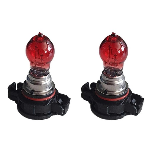 [LA1734D] 2 PZ Lampada Alogena, Lampadina PSR24W 12V 24W PG20-6 Rosso Marca CARALL