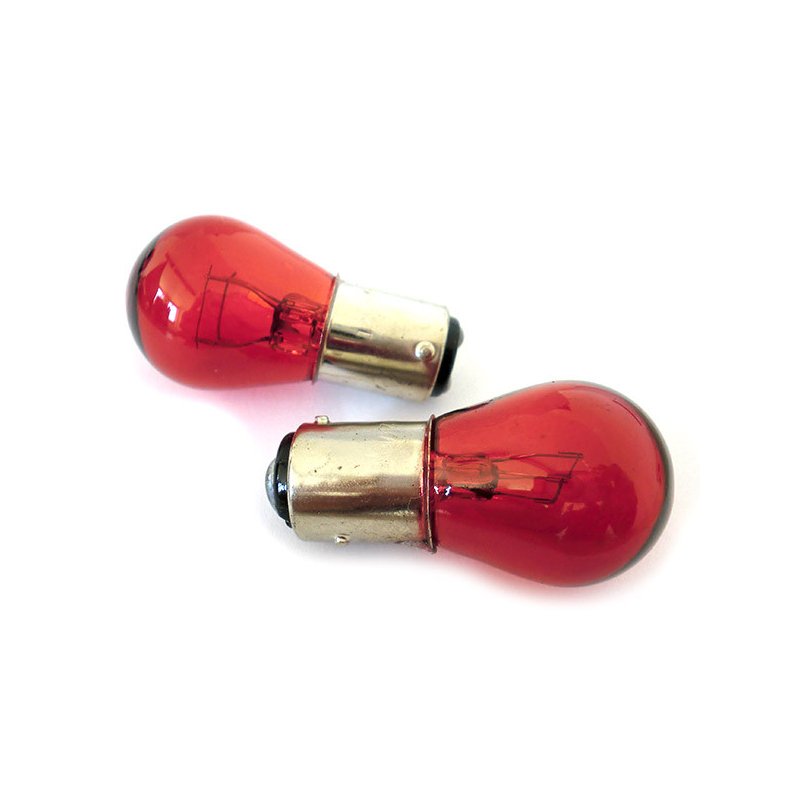 [LA1227D] Blister 2 Lampade Alogene P21/5W BAZ15D 12V 21/5W Rosso Luci Freno