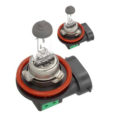 [LA1208D] Blister 2 Pezzi Lampada Alogena Auto H8 12V 35W PGJ19-1 Trasparente Marca Carall