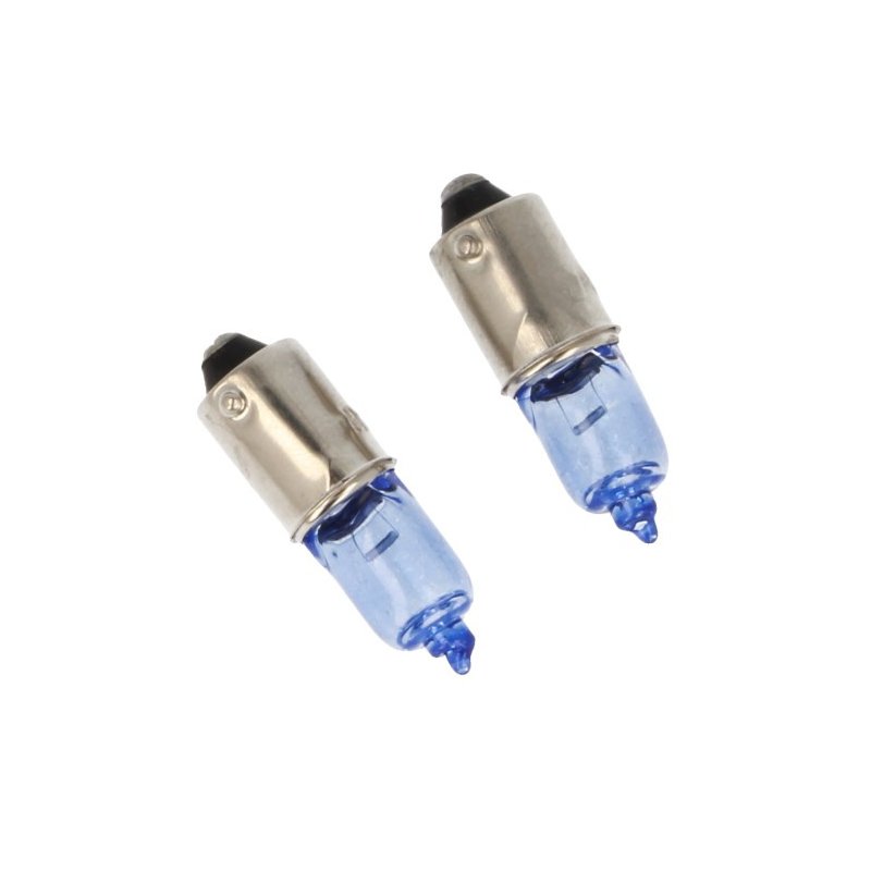 [LX1267] Coppia lampade alogene H10W 12V 10W BA9s effetto Xenon bianco per luce interna auto