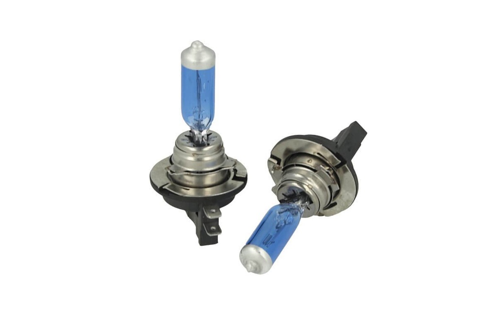 [LX1411] Coppia lampade alogene H11B 12V 55W PGJY19-2 Super White effetto Xenon