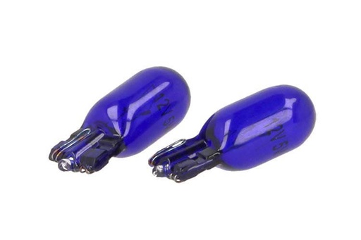 [LX1285] Coppia lampade alogene T10 W5W 12V 5W tutto vetro bianche effetto Xenon