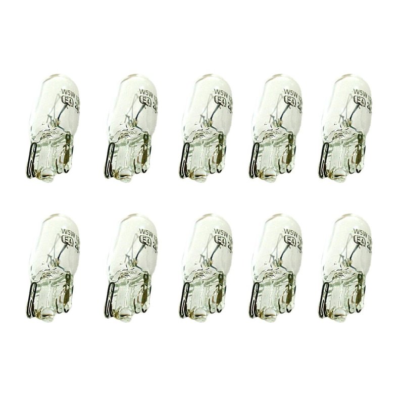 [LA1202] Set 10 lampade alogene T10 W2W 12V 2W tutto vetro W2,1x9,5d per auto