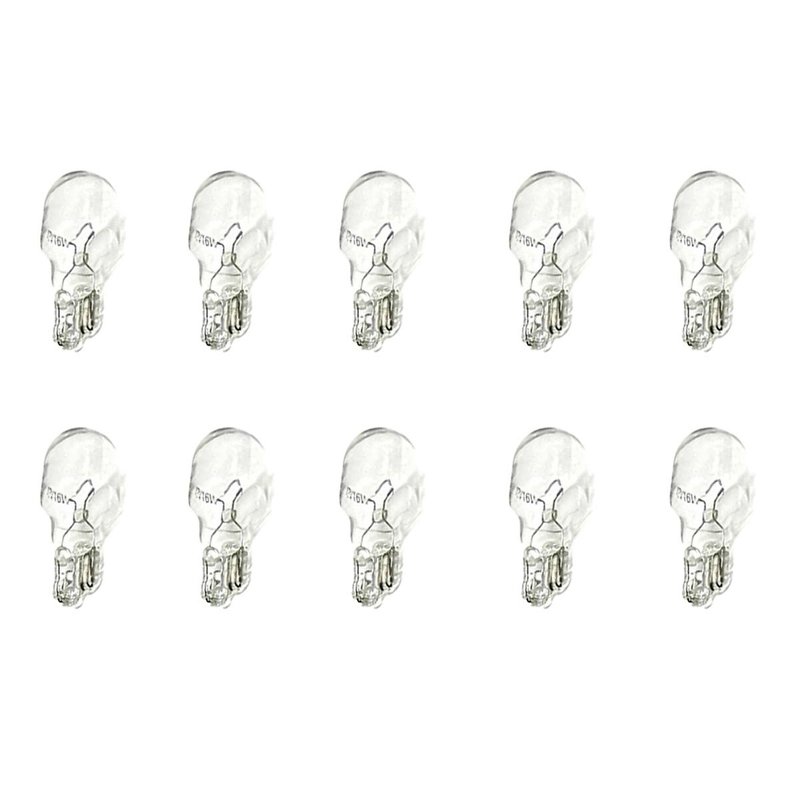 [LA1216] 10x Lampade Alogene T15 W16W 12V 16W Wedge Tutto Vetro Retromarcia Posizione