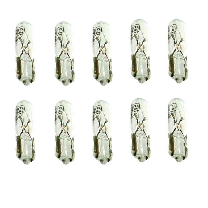 [LA1212] Set 10 lampade alogene T5 W1,2W 12V W2X4.6D per cruscotto e strumentazione auto