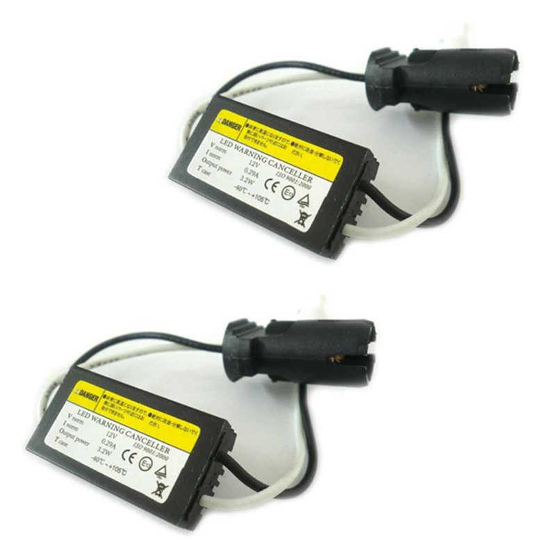 Coppia filtri resistenza T10 W5W 12V LED No Errore Warning Canceller con dissipatore