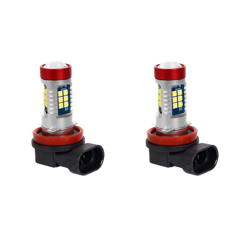 [PT200496X2] Coppia lampade LED H8 12V/24V 8W 400lm 6500K SMD 3030 per fendinebbia