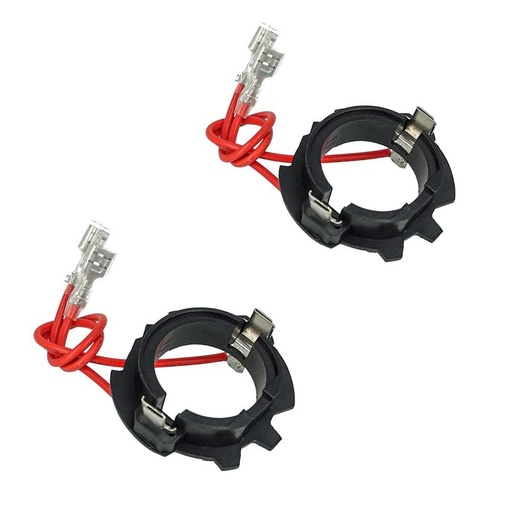 [AL0022D] 2 Pezzi Portalampada Kit Full Led e HID Xenon H7 Per VW JETTA GOLF IV 4 GOLF V 5 Alimentazione Con Spina 2 Fili Foro 23mm Montaggio Semplice