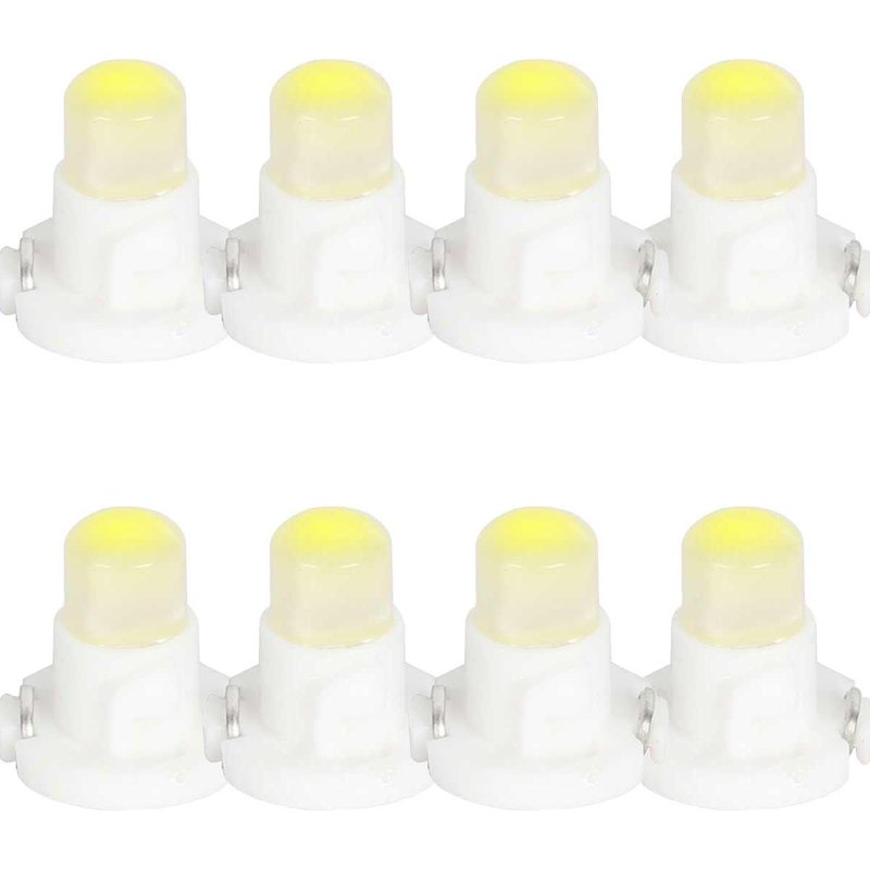 [PT200468X4] 8 Pezzi Lampada Led T4.2 1 COB 12V 0.6W 40lm Bianco Freddo 6500K 17mm Luci Cruscotti e Strumentazioni