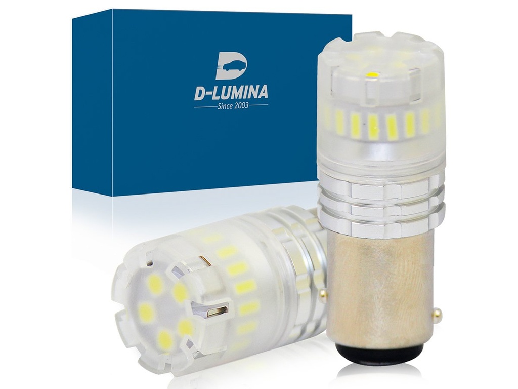 [LSD9404] Lampada Led 1157 BAY15D P21/5W Canbus Bianco 12V No Errore IP67 Illuminazione 360 Gradi