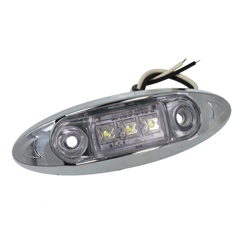 [TF2410W] 10 Pezzi Fanali Laterali LED 12V 24V Bianco Freddo Luci Cortesia Camper Barca