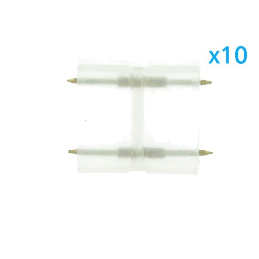 [CL2205013] 10 PZ Connettore Da 2 Pin Passo 13,5mm Per Unire e Allungare Bobina Led 220V Mono Colore