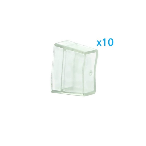 [CL2201147] 10 PZ Gommini PVC Morbida 14X7 mm per Chiusure Striscia Bobina Led Impermeabile