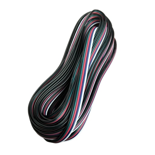 [CL1005] 10 Metri Cavo Filo Elettrico Piattina Penta Polare 5X0,25 mmq Cavo di Prolunga Per Striscia Led RGBW