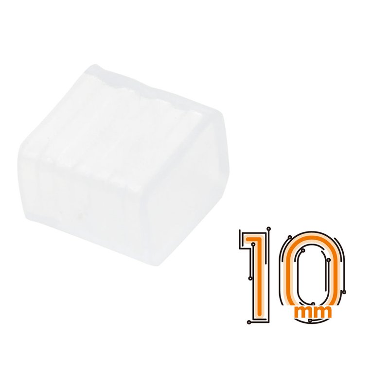 [SLG10715] 15 Gommini PVC di Chiusura per Striscia LED Impermeabile Passo 10mm Interno 13x7mm