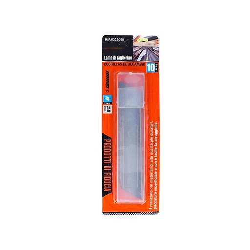 [AS064643] 10 Pezzi Lame Di Ricambio 25mm Per Taglierini Grande