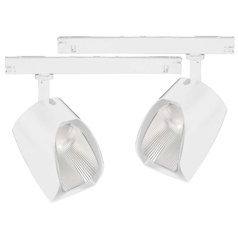 2 Kit Fari LED Binario Trifase 30W 4000K 4000LM CRI 90 UGR 19 Bianchi, Driver Integrato