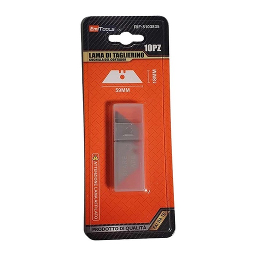 [AS313835] 10 Pezzi Lame Di Ricambio Trapezoidale SK5 Forma T 18mm Per Taglierino Pieghevole