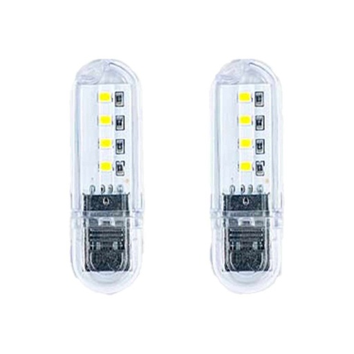 [LC0008C] 2 pcs Lampada Notturna Decorativa USB a LED Portatile 0.8W 59LM Luce Calda 3000K