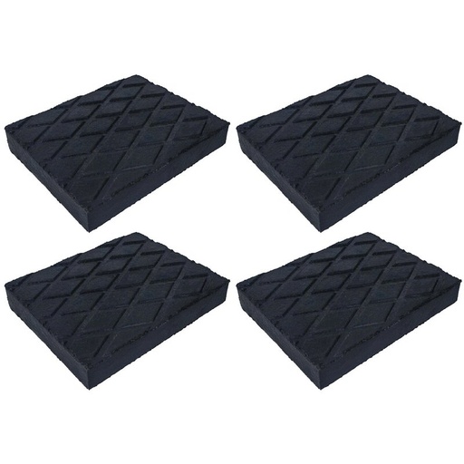 [AS141102] 4 Pezzi Tamponi in Gomma per Ponti Sollevatori 140x110x20mm
