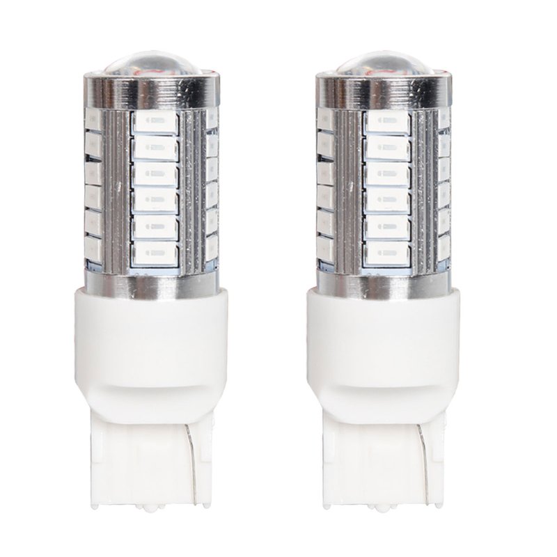 [PT200529X2] 2 Pezzi Lampade LED T20 7440 W21W 33 SMD 5730 12V 24V 280lm 3W Rosso Auto Camion 61mm