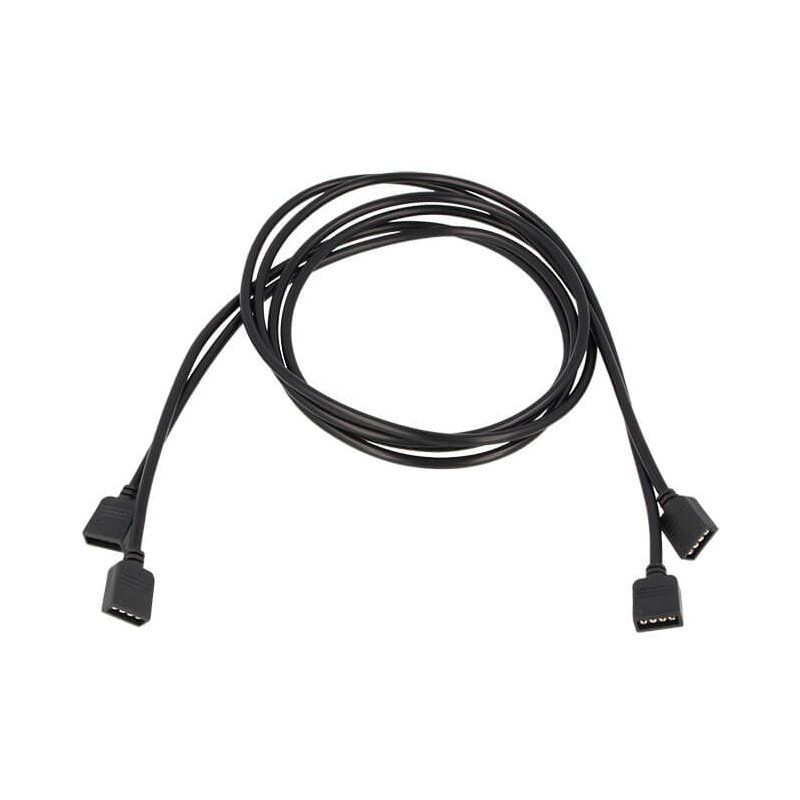 [CL7624] 2 PZ Cavo Prolunga 1 Metro con Connettori Femmine 4 Buchi Entrambi i Lati per Striscia LED RGB