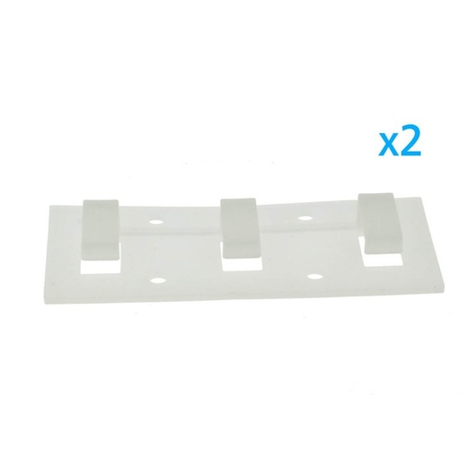 [CL2208110] 2 PZ Clip Fissaggio Lineare 3 Posizioni Passo 14x7mm per Bobina Striscia LED a Parete