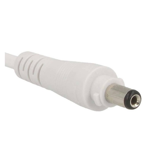 [CL7774] 2 PZ Connettori Spinotto Maschio DC con Blocco Sicurezza 5,5mm x 2,1mm Bianco