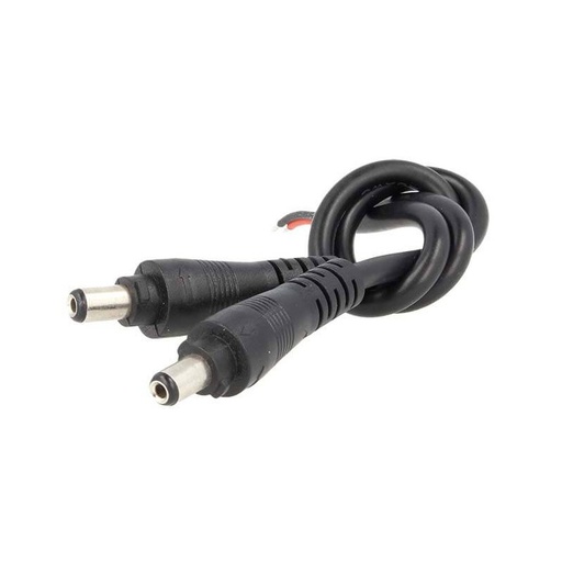 [CL7764] 2 PZ Connettori Spinotto Maschio DC con Blocco Sicurezza 5,5mm x 2,1mm Nero