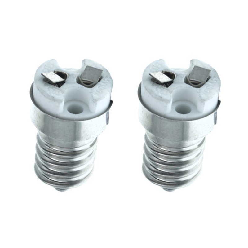 [AP1416] 2 PZ Convertitore Adattatore Portalampada Per Lampada Attacco Da E14 a MR16 12V
